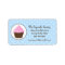 Polka Dot Pink and Brown Cupcake