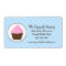 Polka Dot Pink and Brown Cupcake
