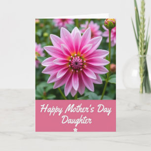 Polka Dot Pink Flower Card