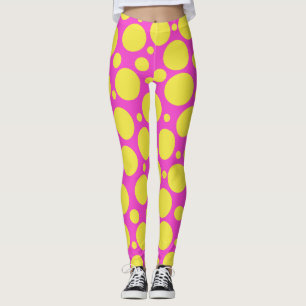 Polka Dot Pink Lemonade Leggings