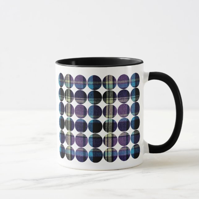Polka Dot Plaid (dark) Mug (Right)