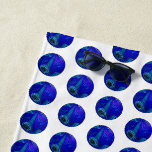 Polka Dot Precision: The Blue Lawn Bowl Beach Towel
