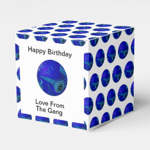 Polka Dot Precision: The Blue Lawn Bowl Favour Box