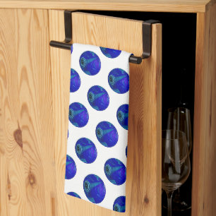 Polka Dot Precision: The Blue Lawn Bowl Tea Towel