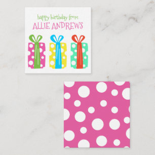 Polka Dot Presents Birthday Gift Enclosure Cards