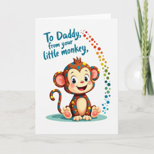 Polka Dot Primate Daddy Card