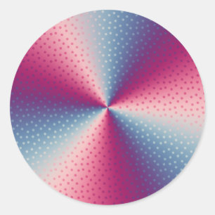 Polka Dot Prism Classic Round Sticker