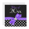 Polka Dot Purple Black Bow Heart Graduation Party