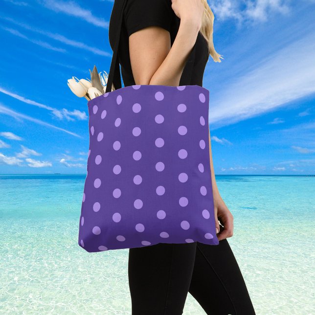 Polka Dot Purple Patterned Shoulder Bag (Creator Uploaded)