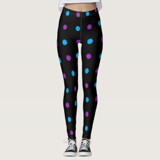 Polka Dot Purple Pink Leggings
