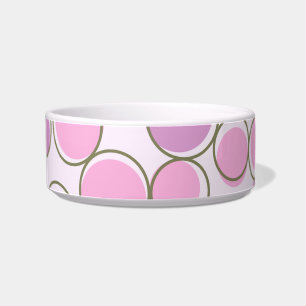 Polka Dot Purple Pink Pet Bowl