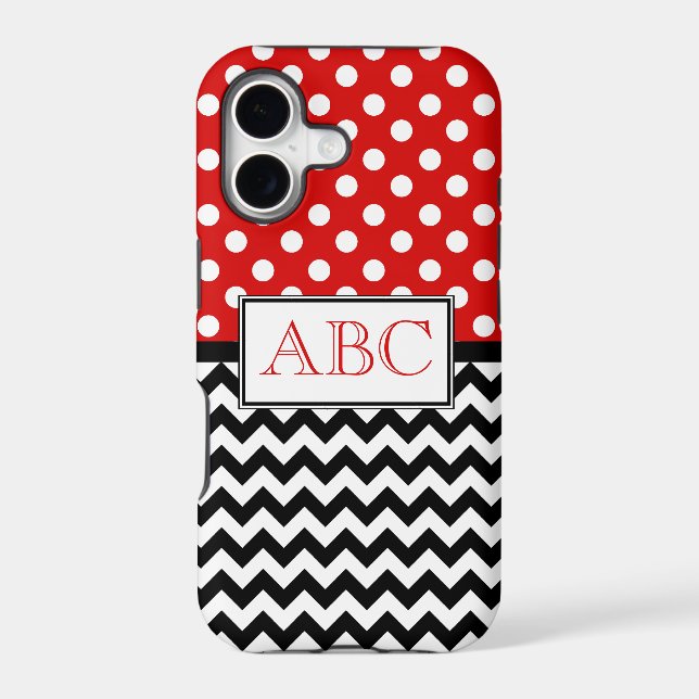 Polka Dot Red & Chevron iPhone 5 Case (Back)