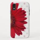 Polka Dot Red Daisy Custom Name
