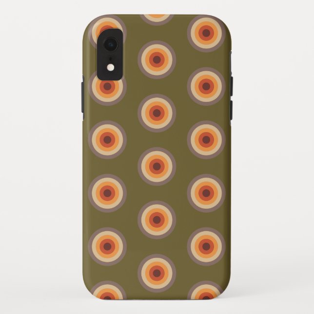 Polka Dot - Red Orange Yellow Tan Green Brown Case-Mate iPhone Case (Back)