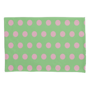 Polka Dot Reversible Pillowcase (Sage Green)