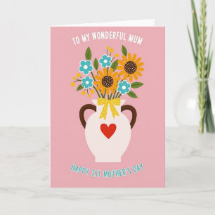 Polka Dot Ribbon Bouquet Card