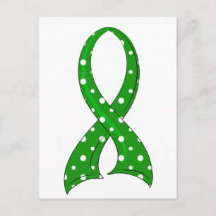 Polka Dot Ribbon Traumatic Brain Injury TBI Postcard