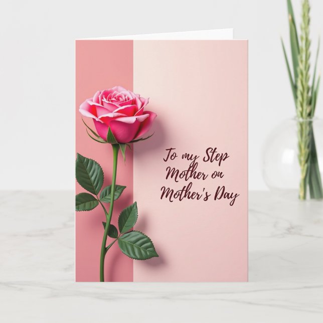 Polka Dot Rose Bloom Card (Front)