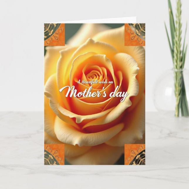 Polka Dot Rose Bloom Greeting Card (Front)