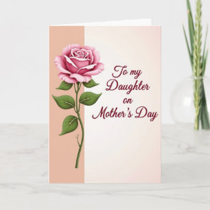 Polka Dot Rose Daughters Day Card