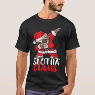 Polka Dot Santa Sloth Funny Slothmas Christmas Chi T-Shirt