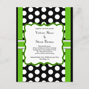 Polka Dot Save The Date Invite Postcard