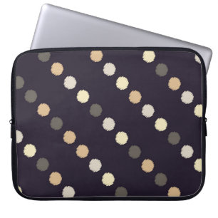 Polka dot seamless pattern. Scribble texture. Text Laptop Sleeve