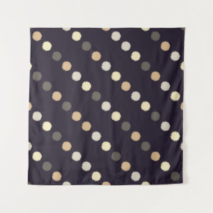 Polka dot seamless pattern. Scribble texture. Text Tapestry