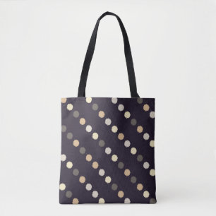 Polka dot seamless pattern. Scribble texture. Text Tote Bag