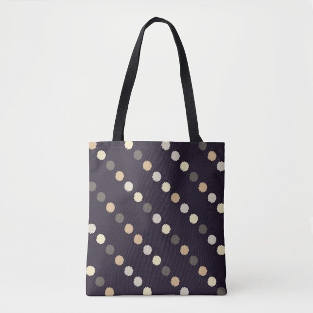 Polka dot seamless pattern. Scribble texture. Text Tote Bag (Front)