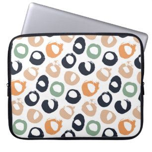 Polka dot seamless pattern. Vintage illustration.  Laptop Sleeve