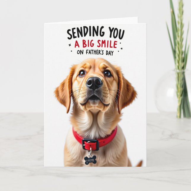 Polka Dot Sending Smiles Father Card (Front)