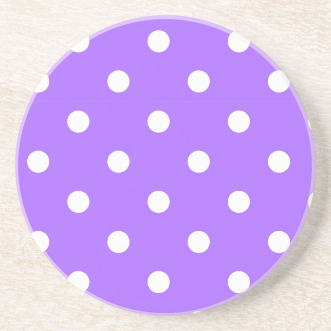 Polka Dot Series---Purple & White coaster (Front)