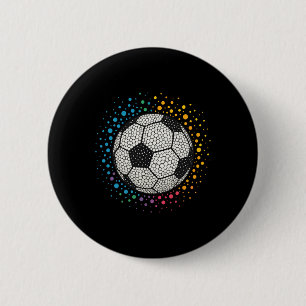 Polka Dot Soccer Funny Dot Day For Boys Kids Toddl 6 Cm Round Badge