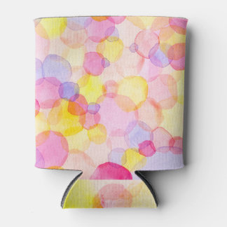 Polka Dot Splash: Colourful Watercolor Can Cooler