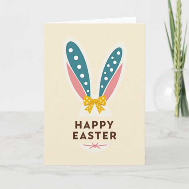 Polka Dot Spring Animal Card (Front)