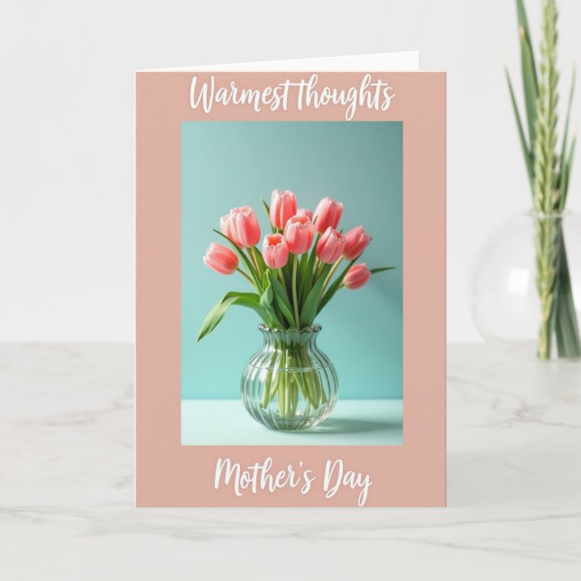 Polka Dot Spring Flowers Card (Front)