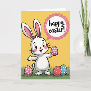 Polka Dot Spring Rabbit Card