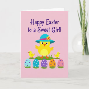 Polka Dot Springtime Scene Card