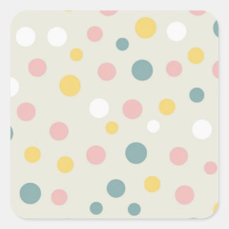 polka dot square sticker