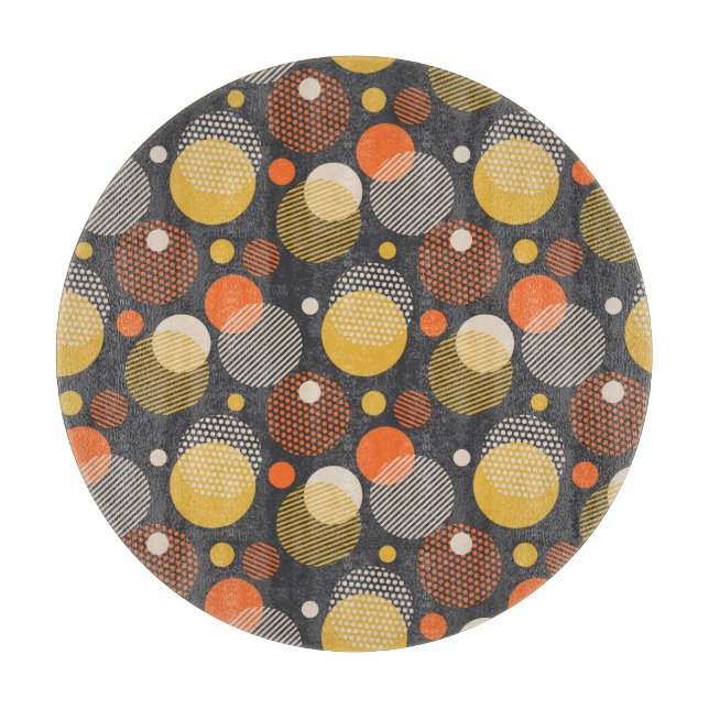 Polka Dot Stripe Pattern Cutting Board (Front)