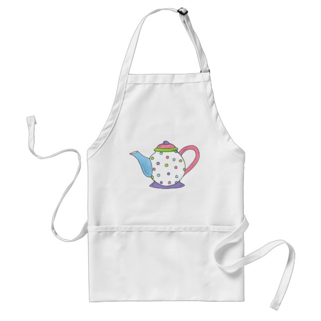 Polka Dot Tea Party Afternoon Tea Pot Teapot Standard Apron (Front)