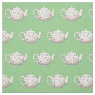 Polka Dot Tea Pot Fabric