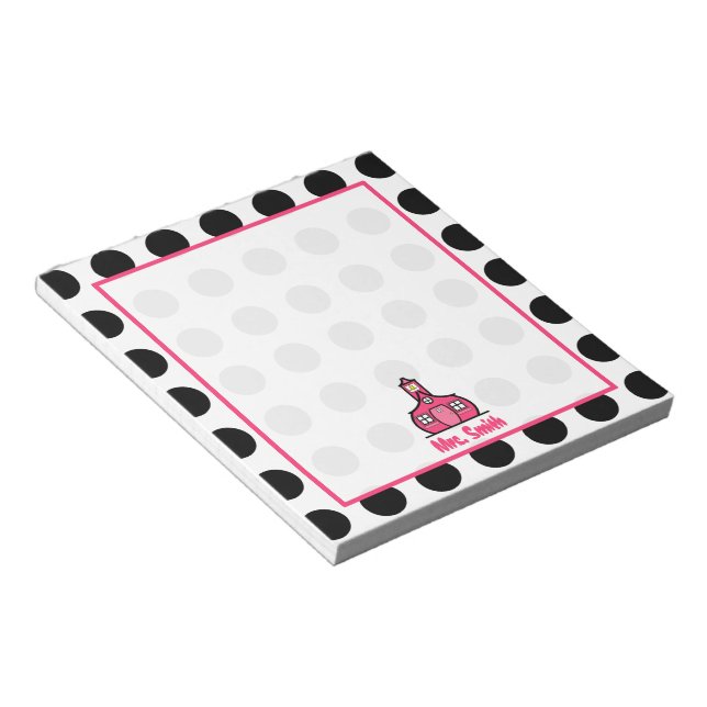 Polka Dot Teacher Notepad (Angled)