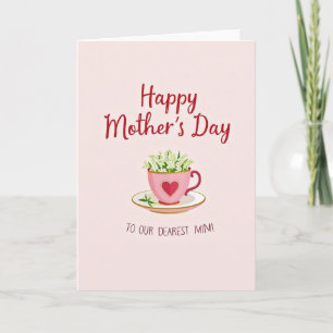 Polka Dot Teacup Mothers Day Card