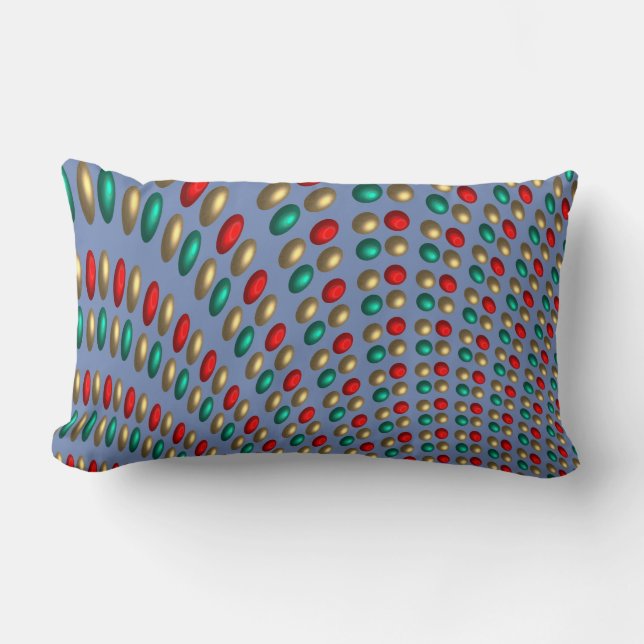 polka dot texture abstract fractal art lumbar cushion (Front)