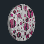 Polka Dot Tiger Hot Pink and Black Print Dartboard<br><div class="desc">Stylish and trendy Hot Pink Tiger Striped Animal Print created by Imagine That! Design with our unique touch of texture and pizazz on electronics, accessories and gifts is bound to satisfy the needs of tiger lovers of all ages. Go wild today with ITD Wild Me Tiger stripes in an eye-popping...</div>
