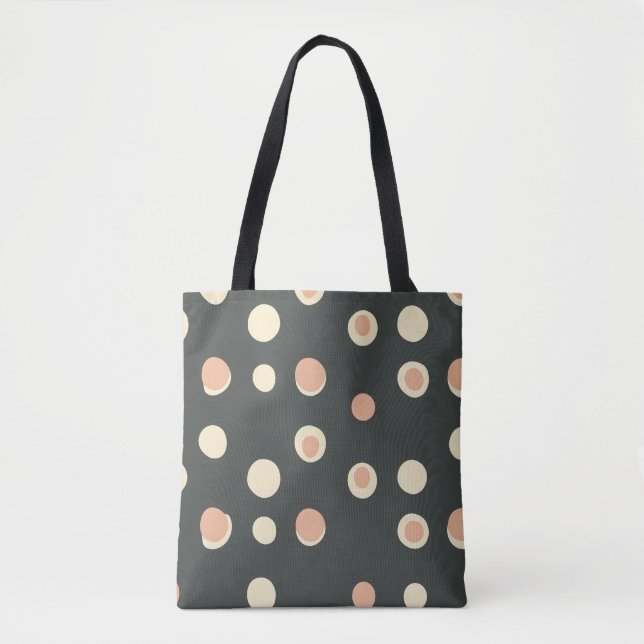 Polka Dot Tote Bag - Stylish and Unique Design (Front)