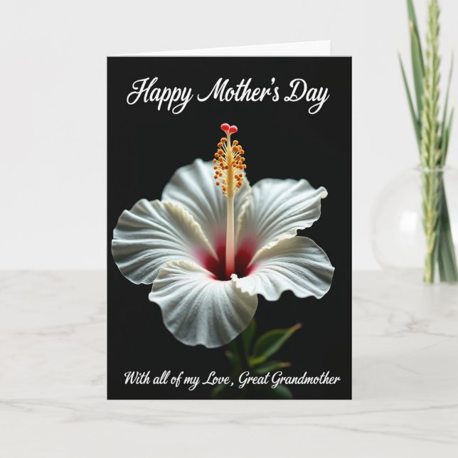 Polka Dot Tropical Flower Card (Front)