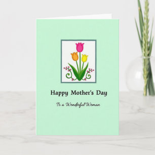 Polka Dot Tulip Mothers Day Card
